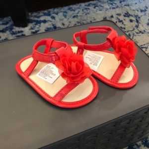 Sassy red baby sandals